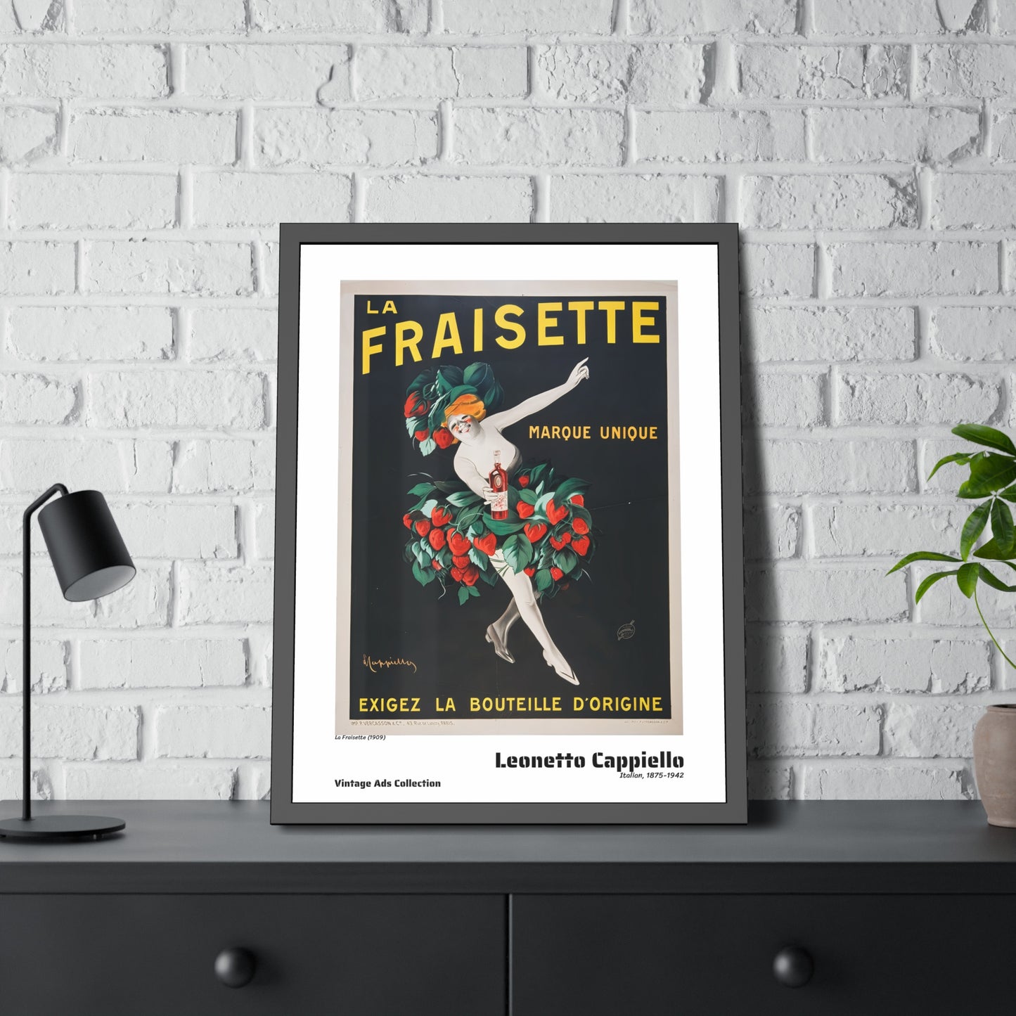 La Fraisette (1909) by Leonetto Cappiello / Affiche Encadrée Série Vintage Ads Collection