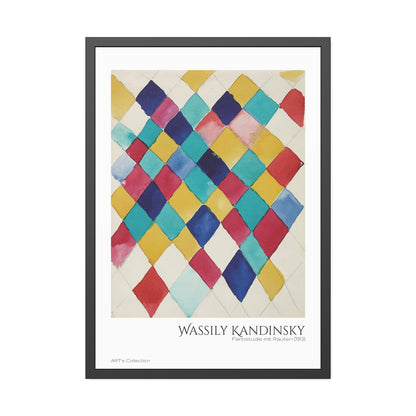 Farbstudie mit Rauten (1913) by Wassily Kandinsky / Affiche Encadrée série ART's Collection