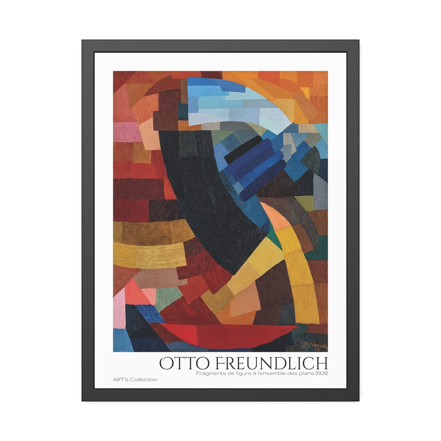 Fragments de figure à l'ensemble des plans (1928) by Otto Freundlich  / Affiche Encadrée série ART's Collection