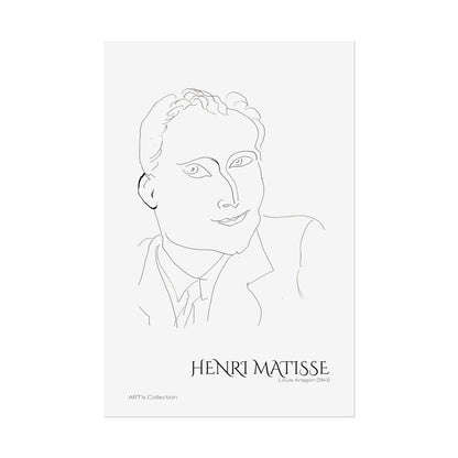 Louis Aragon (1943) by Henri Matisse / Affiche imprimée - Série ART's Collection