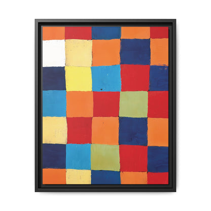 Color chart Qu1 (1930) by Paul Klee / Toile encadrée sur caisse américaine