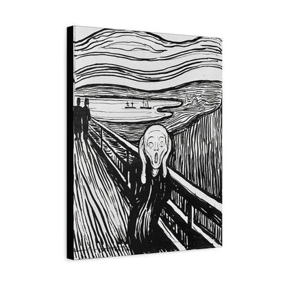 The Scream (1895) by Edvard Munch / Reproduction Fine Art sur Toile / Epaisseur 3,2cm - 1'25 po