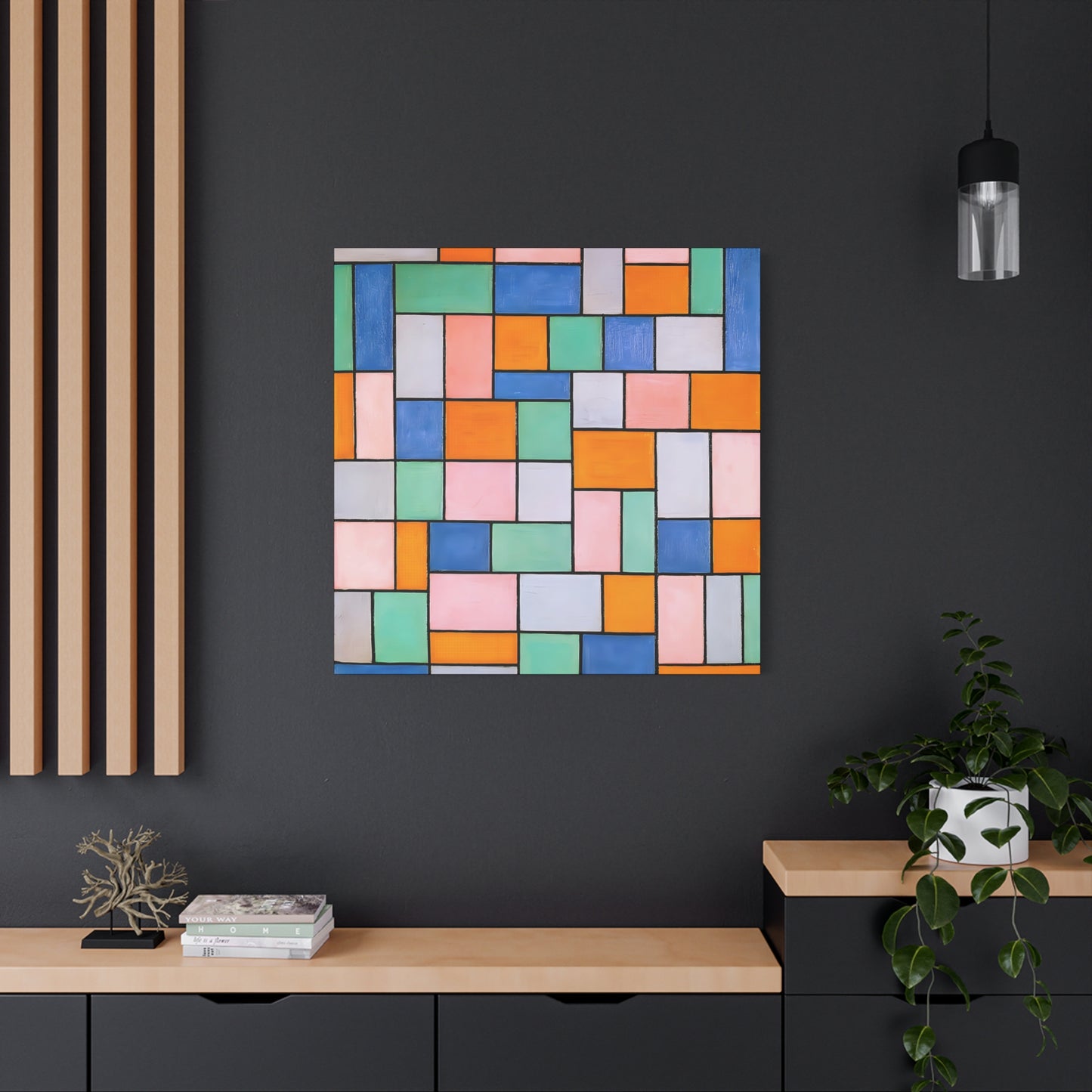Composition in dissonances (1919) by Theo van Doesburg  / Reproduction Fine Art sur Toile / Epaisseur 3.2 cm - 1.25 inch