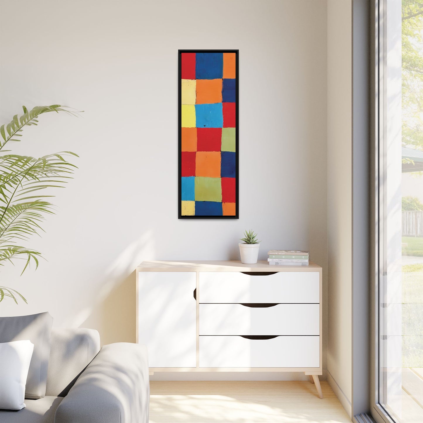 Color chart Qu1 (1930) by Paul Klee / Toile encadrée sur caisse américaine