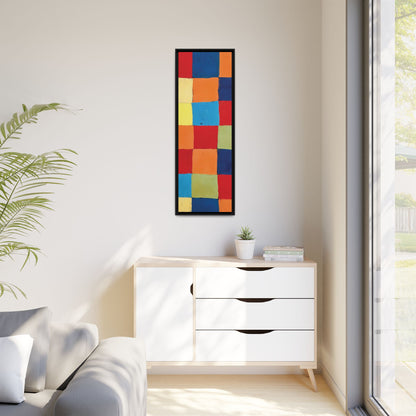 Color chart Qu1 (1930) by Paul Klee / Toile encadrée sur caisse américaine