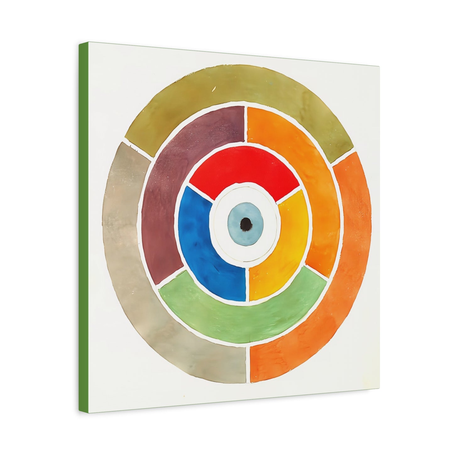 Disc Showing Primary Secondary and Tertiary Colors (ca 1900) by Elizabeth A. Nedwill / Reproduction Fine Art sur Toile /   3.2 cm-1.25 inch