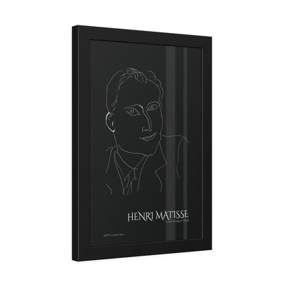 Louis Aragon (1943) black édition by Henri Matisse / Affiche Encadrée série ART's Collection