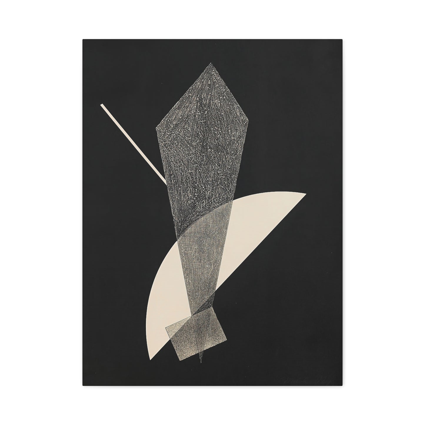 Konstruktion V (1923) by László Moholy-Nagy  / Reproduction Fine Art sur Toile /  Epaisseur 3.2 cm - 1.25 inch