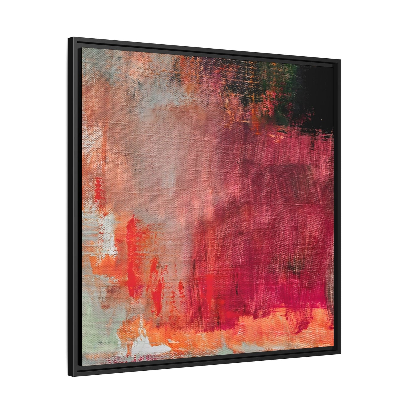 Tableau Contemporain Rubis "Série Sign Collections" / Toile encadrée sur caisse américaine