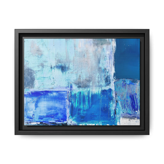 Tableau Beaux Arts Bleu Azur "Série Sign Collections" / Toile encadrée sur caisse américaine