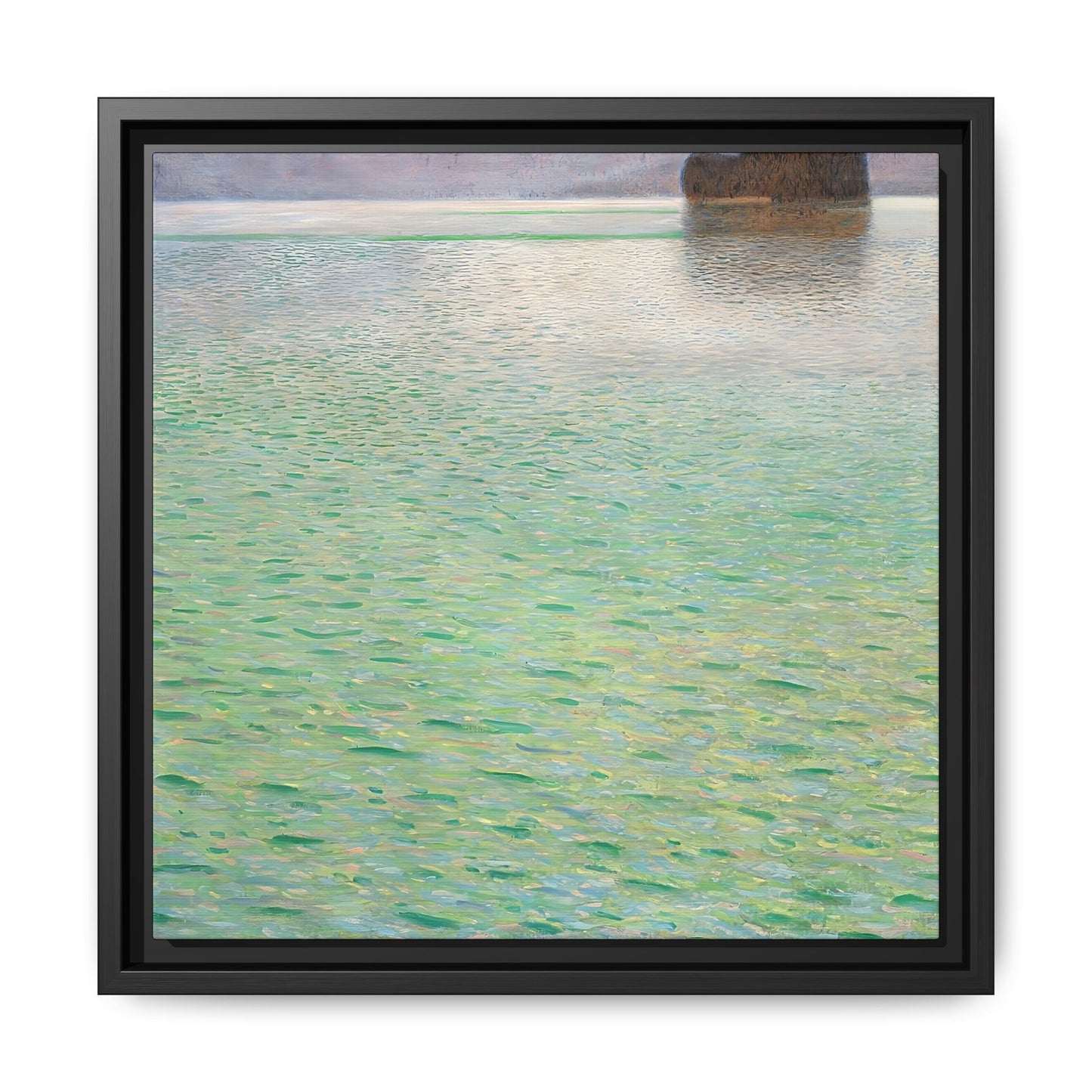 Insel im Attersee - Island in the Attersee (circa 1901-02)  by Gustav Klimt / Toile encadrée sur caisse américaine