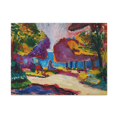 Jardin du Luxembourg, Paris (1902) by Henri Matisse / Reproduction Fine Art sur Toile / Flanc Large Epaisseur 3.2 cm - 1.25 inch