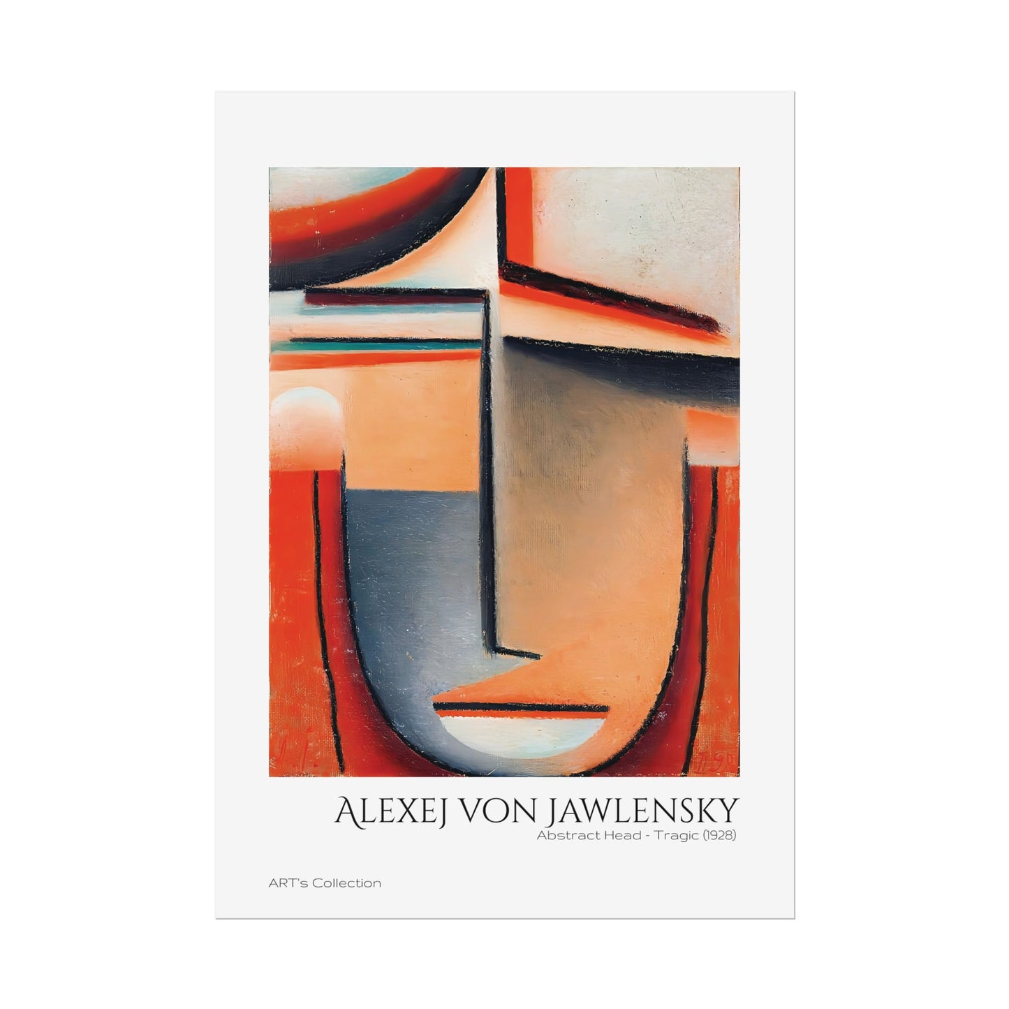 Abstract Head - Tragic (1928) by Alexej von Jawlensky  / Affiche imprimée - Série ART's Collection