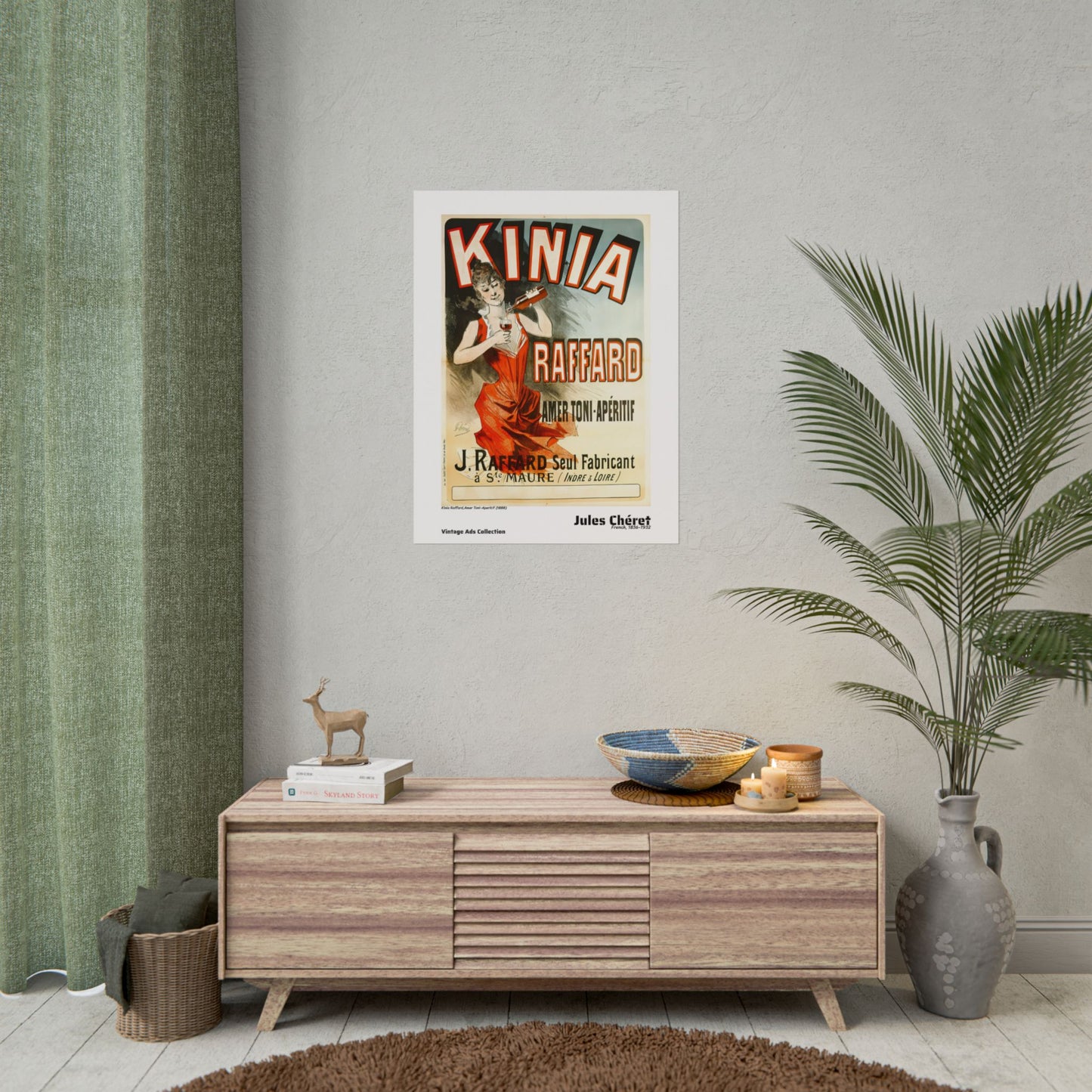 Kinia Raffard, Amer Toni-Aperitif (1888) by Jules Chéret / Affiche imprimée - Série Vintage Ads Collection