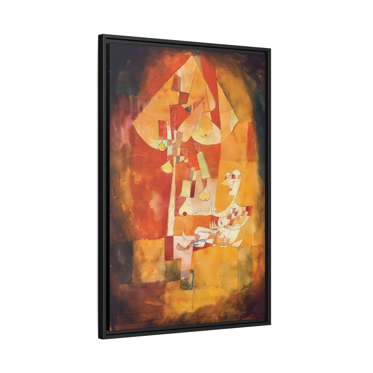 The Man Under the Pear Tree (1921) by Paul Klee / Toile encadrée sur caisse américaine
