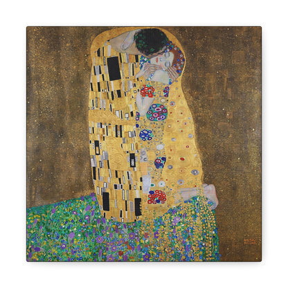 The kiss - lovers (1908) by Gustav Klimt / Reproduction Fine Art sur Toile / Flanc Large Epaisseur 3.2 cm - 1.25 inch