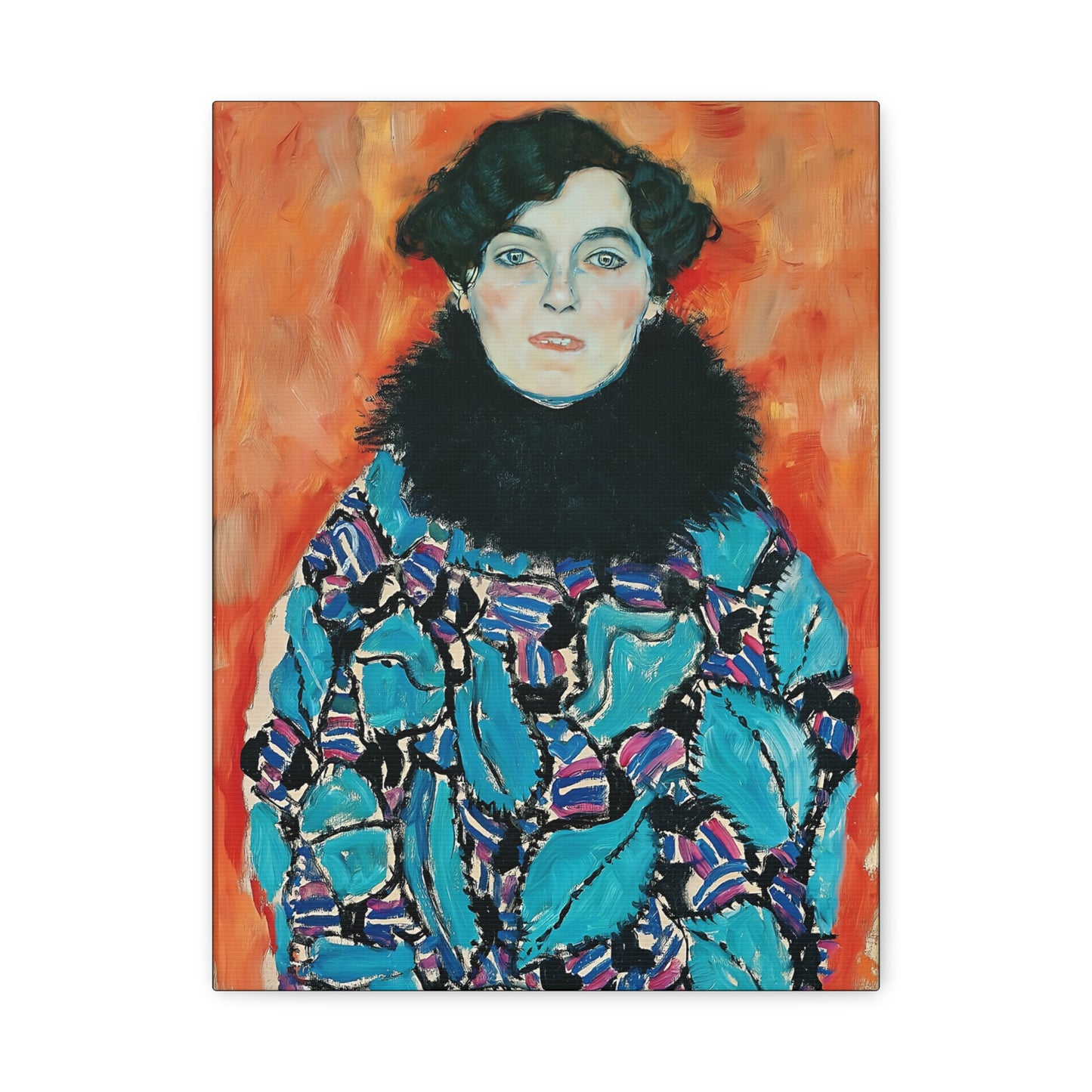 Johanna Staude (1917) by Gustav Klimt / Reproduction Fine Art sur Toile /  Epaisseur 3.2 cm - 1.25 inch