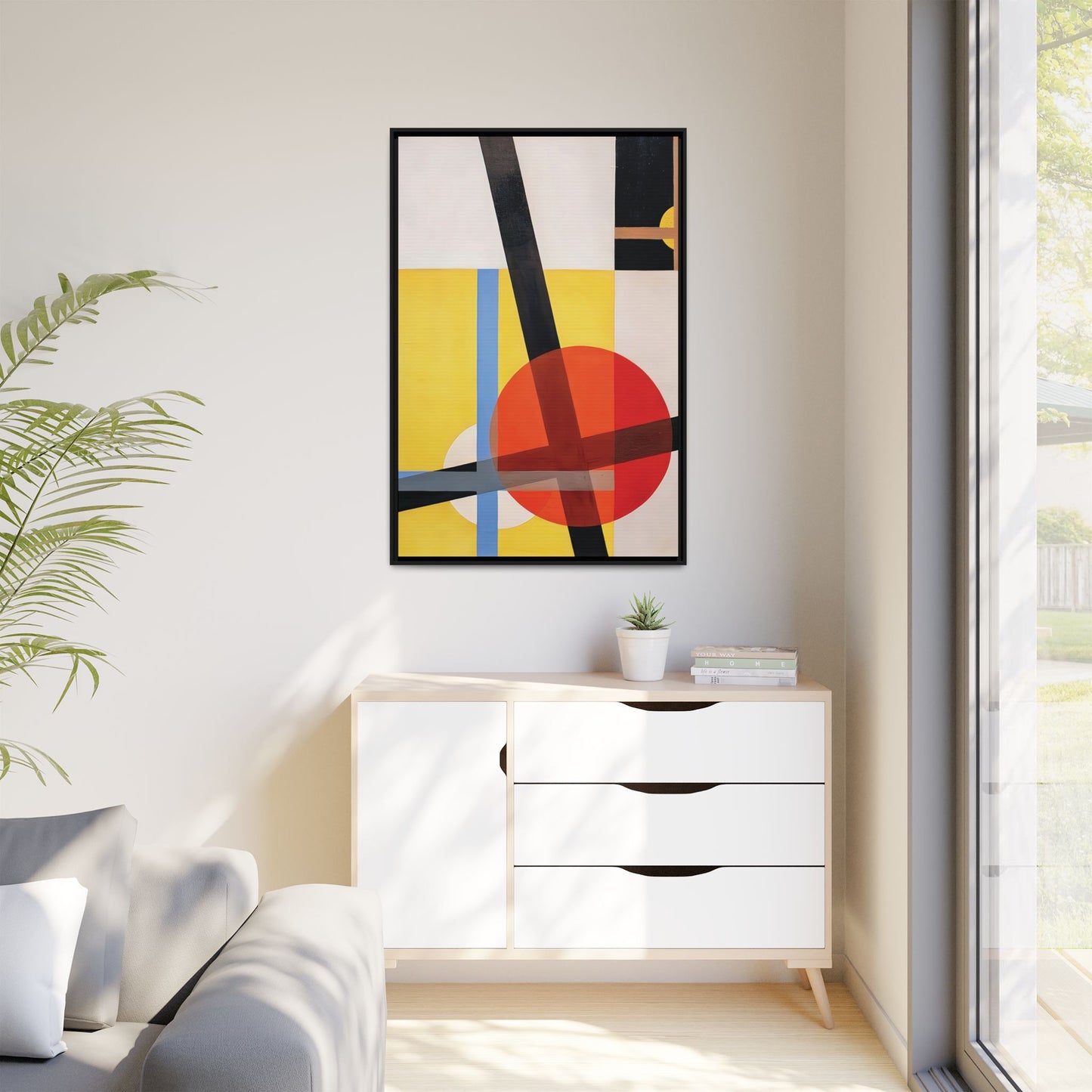 Am 2 (1925) by László Moholy-Nagy  / Toile encadrée sur caisse américaine