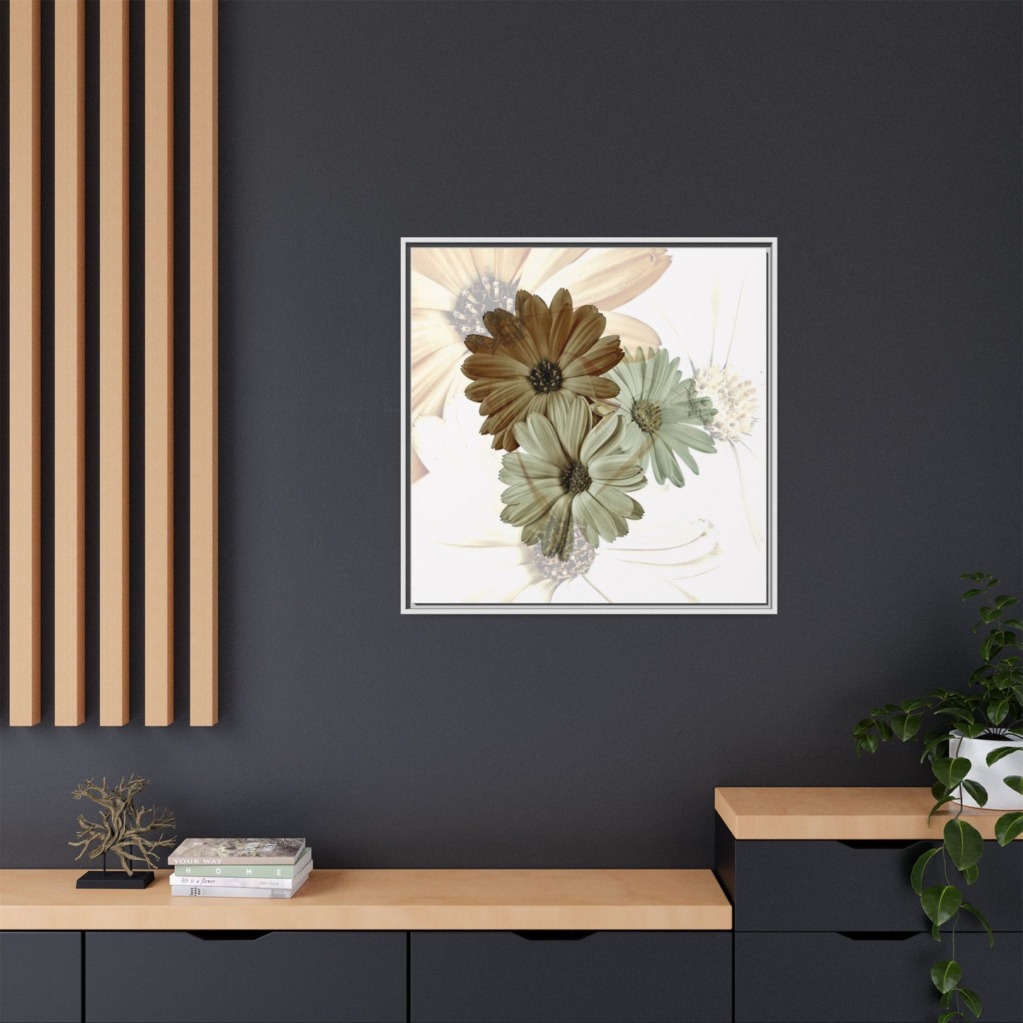 Collection Signature "FLORAL Numéro 12" sur Toile encadrée avec caisse américaine