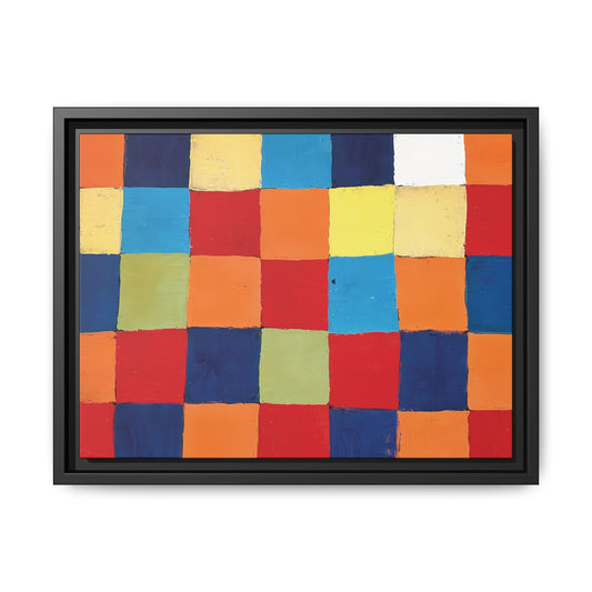 Color chart Qu1 (1930) by Paul Klee / Toile encadrée sur caisse américaine