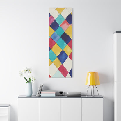 Farbstudie mit Rauten (1913) by Wassily Kandinsky / Reproduction Fine Art sur Toile / Epaisseur 3,2cm - 1'25 po