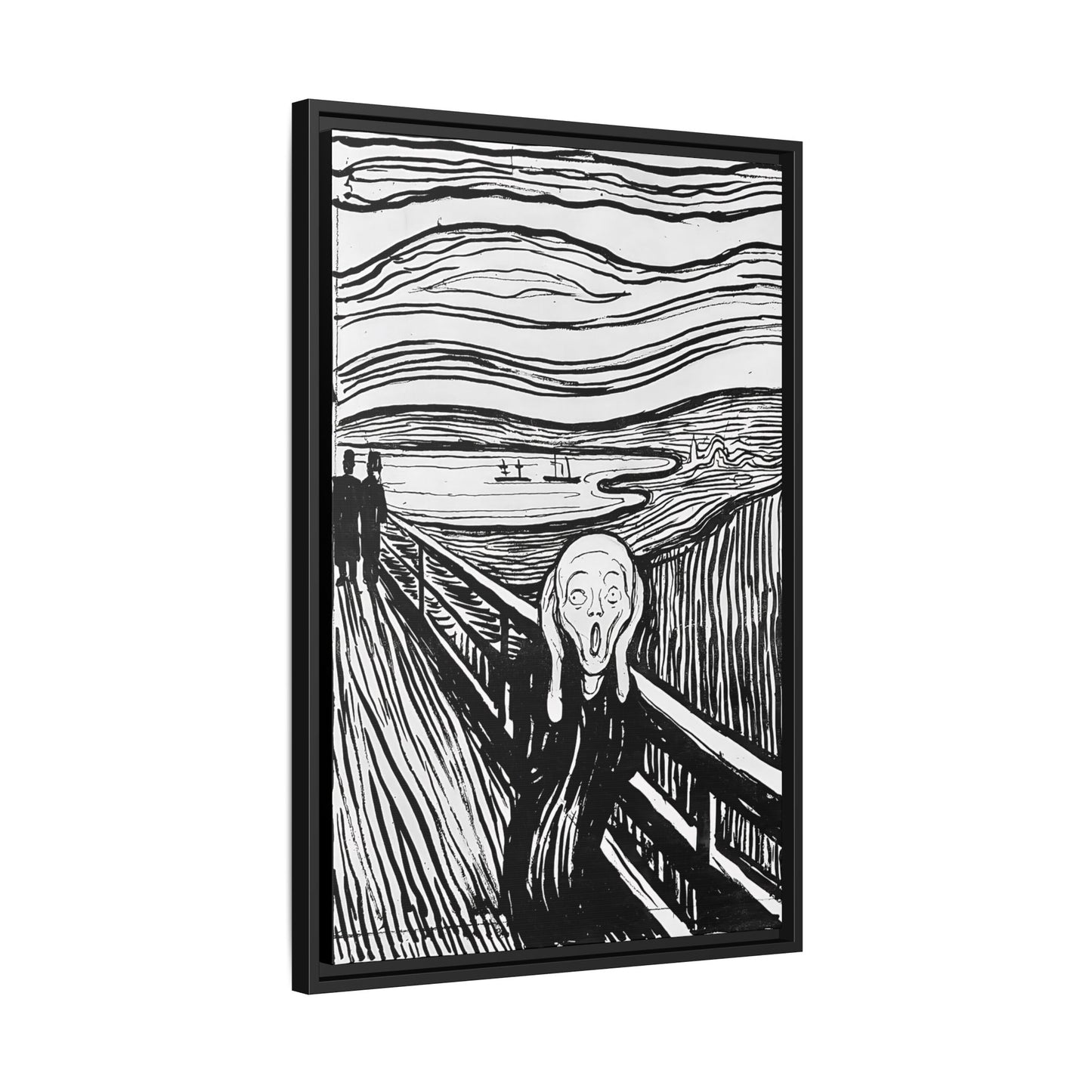 The Scream (1895) by Edvard Munch  / Toile encadrée sur caisse américaine