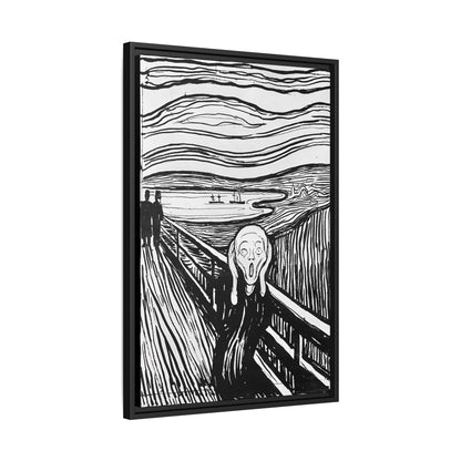 The Scream (1895) by Edvard Munch  / Toile encadrée sur caisse américaine
