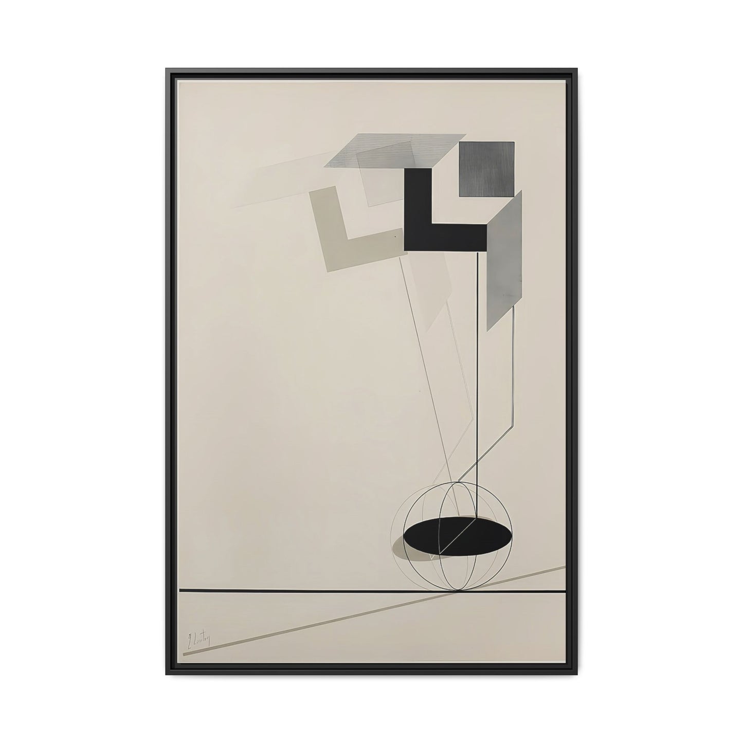 Kestnermappe Proun, Rob. Levnis and Chapman GmbH Hannover #2 (1923) by El Lissitzky / Toile encadrée sur caisse américaine