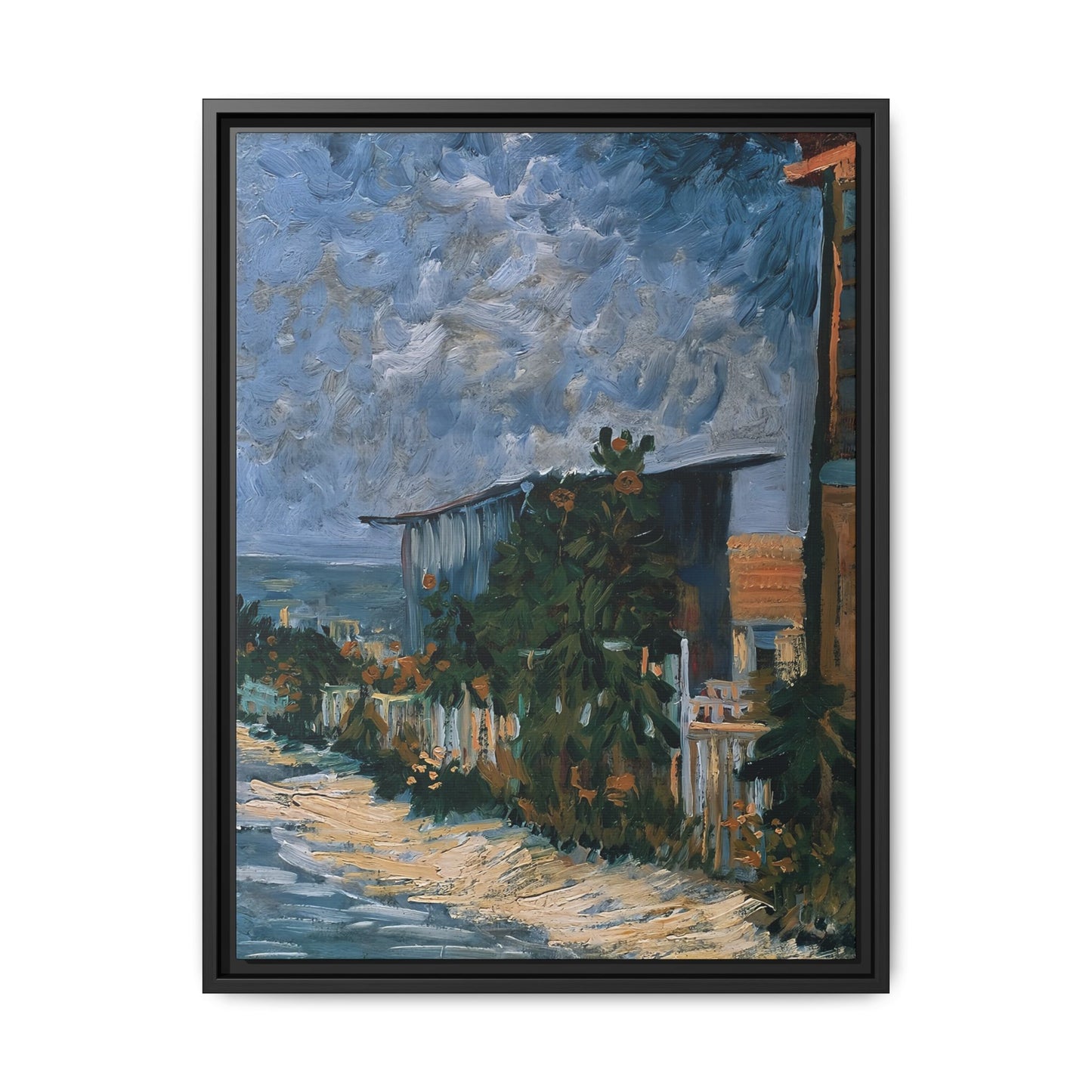 Shelter on Montmartre (1887) by Vincent van Gogh / Toile encadrée sur caisse américaine