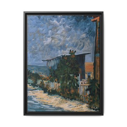 Shelter on Montmartre (1887) by Vincent van Gogh / Toile encadrée sur caisse américaine