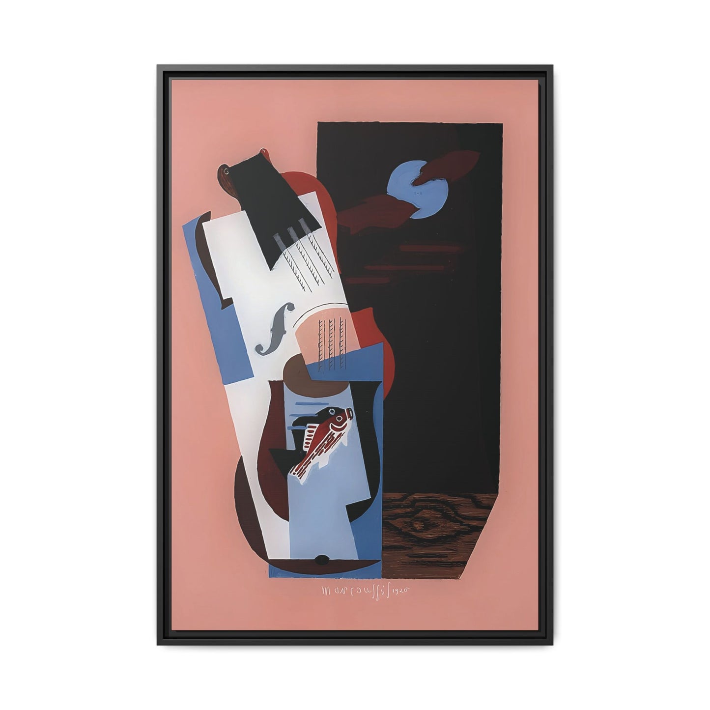 Fish (1926) by Louis Marcoussis / Toile encadrée sur caisse américaine