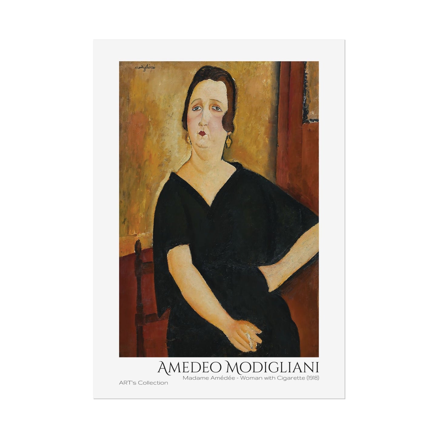 Madame Amédée - Woman with Cigarette (1918)  by Amedeo Modigliani / Affiche imprimée - Série ART's Collection