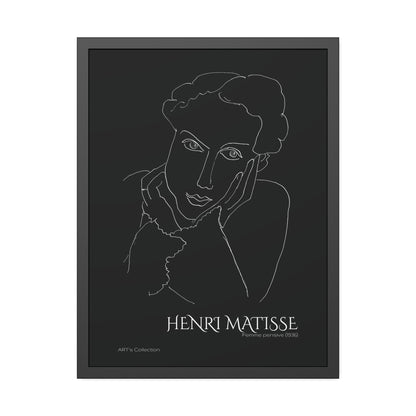 Femme pensive (1936) black édition by Henri Matisse / Affiche Encadrée série ART's Collection