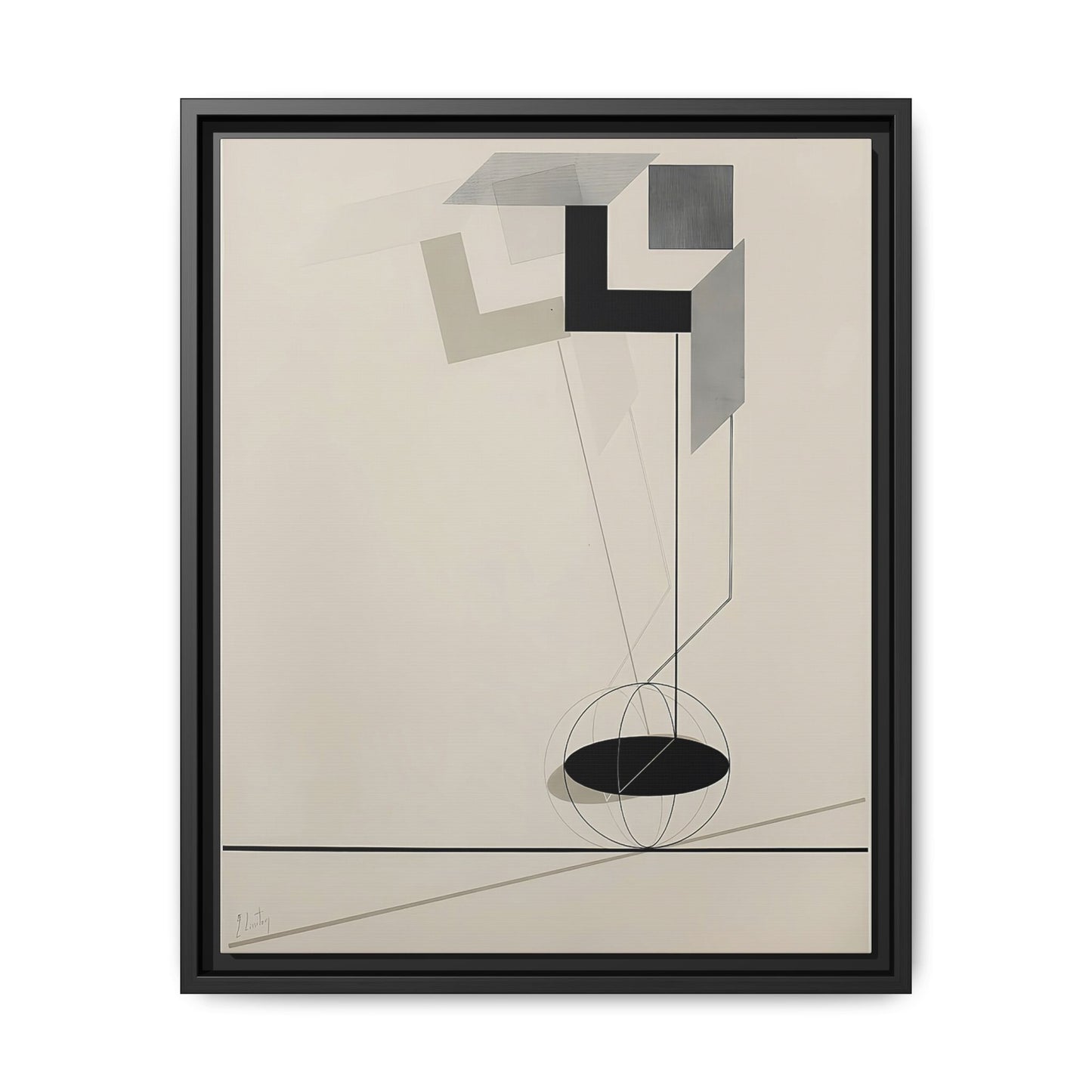 Kestnermappe Proun, Rob. Levnis and Chapman GmbH Hannover #2 (1923) by El Lissitzky / Toile encadrée sur caisse américaine