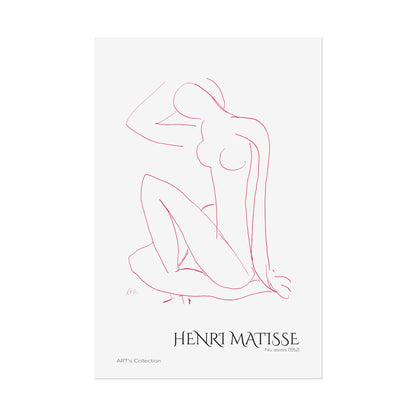 Nu assis (1952) version rouge by Henri Matisse / Affiche imprimée - Série ART's Collection