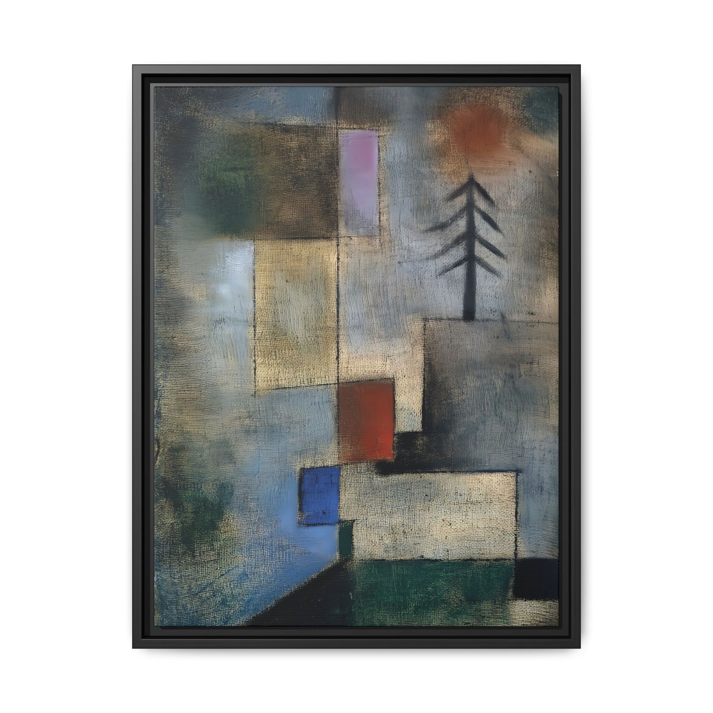 Small Picture of Fir Trees (1922) by Paul Klee / Toile encadrée sur caisse américaine