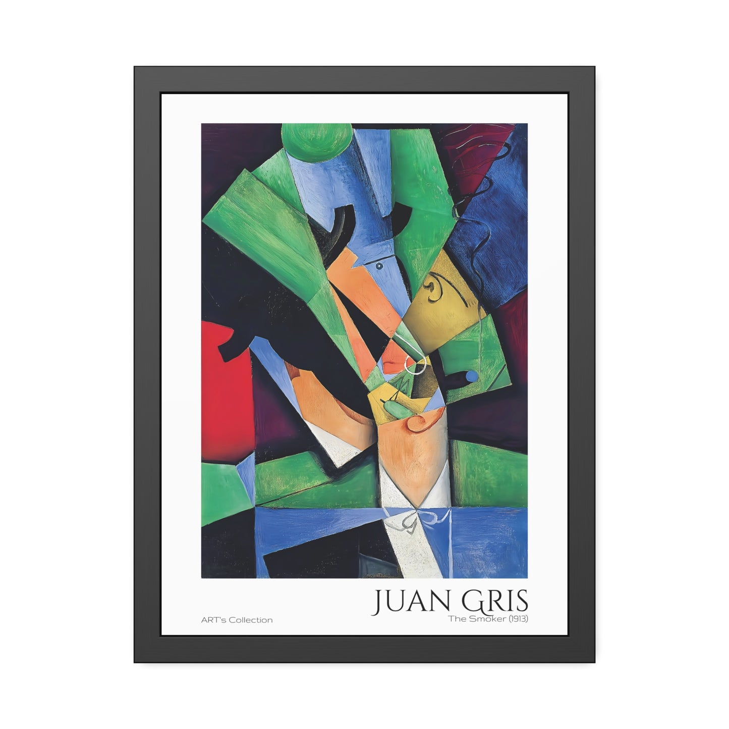 The Smoker (1913) by Juan Gris  / Affiche Encadrée série ART's Collection