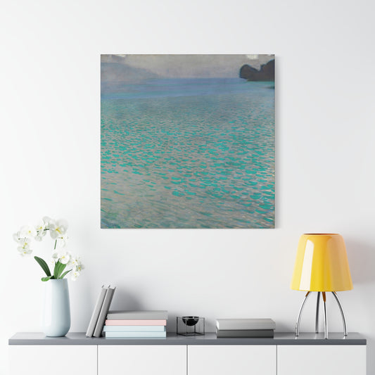 Attersee (1900) by Gustav Klimt / Reproduction Fine Art sur Toile / Flanc Large Epaisseur 3.2 cm - 1.25 inch