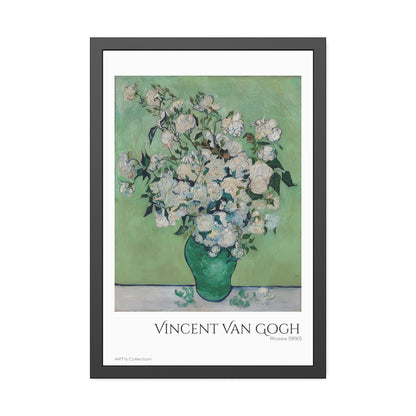Roses (1890) by Vincent Van Gogh / Affiche Encadrée série ART's Collection