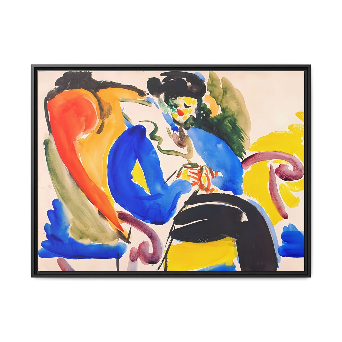 Calligraphic #2 Woman on Chair (1914-1918) by Henry Lyman Saÿen / Toile encadrée sur caisse américaine