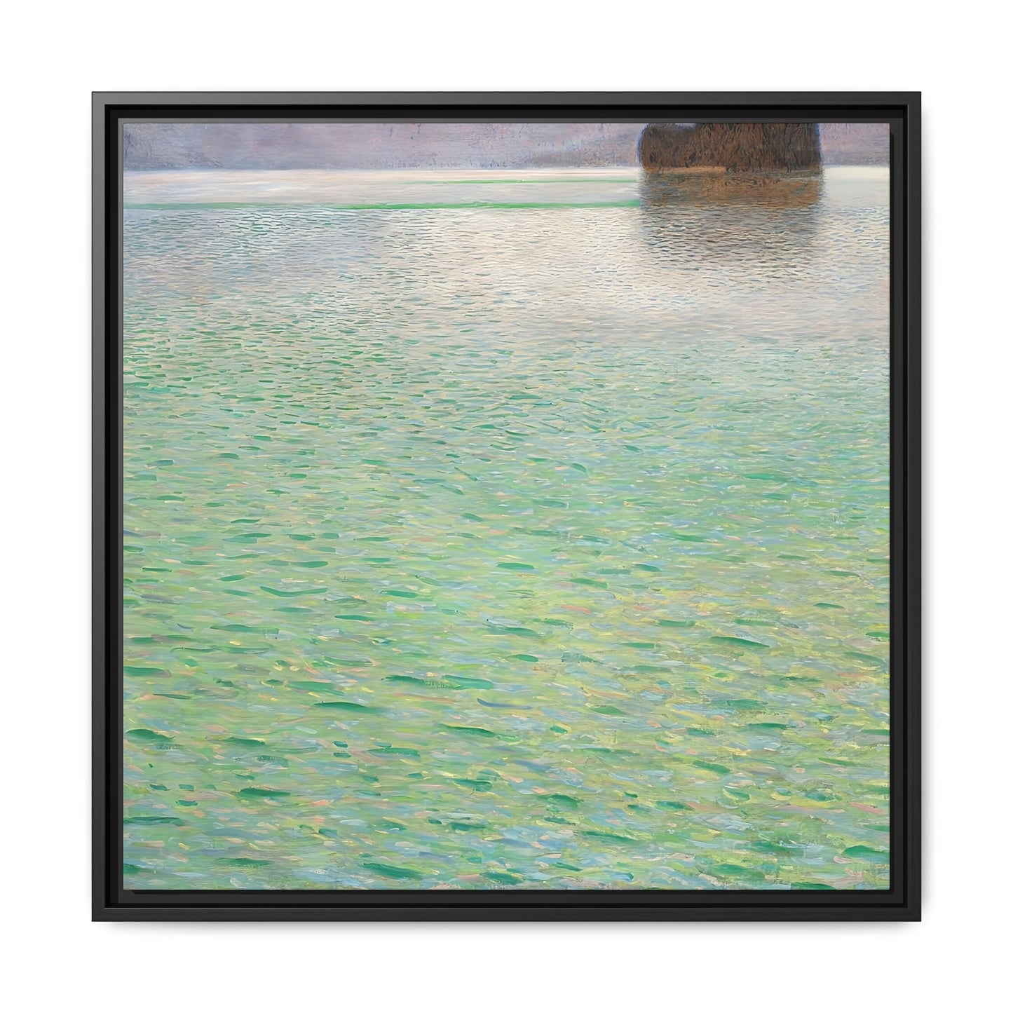 Insel im Attersee - Island in the Attersee (circa 1901-02)  by Gustav Klimt / Toile encadrée sur caisse américaine