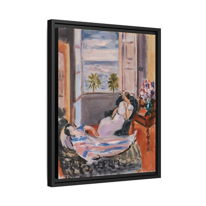 Intérieur à deux personnages, fenêtre ouverte (1922) by Henri Matisse / Toile encadrée sur caisse américaine