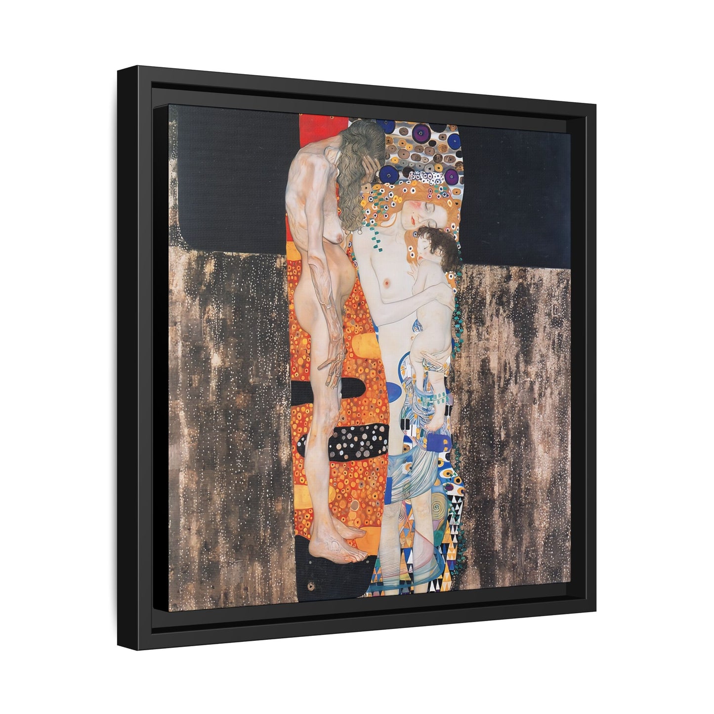 The Three Ages of the Woman (1905) by Gustav Klimt / Toile encadrée sur caisse américaine