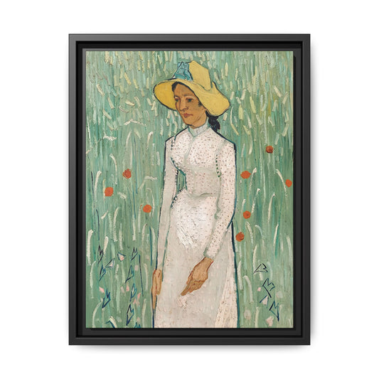 Girl in White (1890) by Vincent van Gogh / Toile encadrée sur caisse américaine