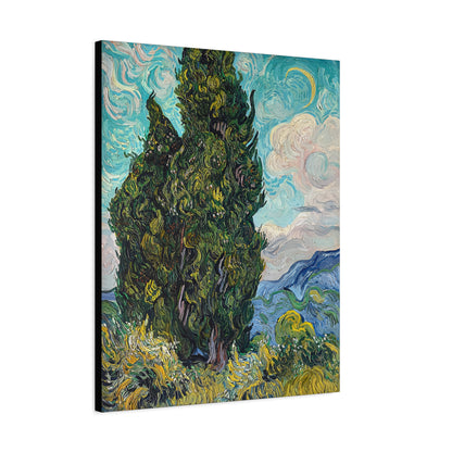 Cypresses (1889) by Vincent van Gogh  / Reproduction Fine Art sur Toile / Epaisseur 3,2cm - 1'25 po