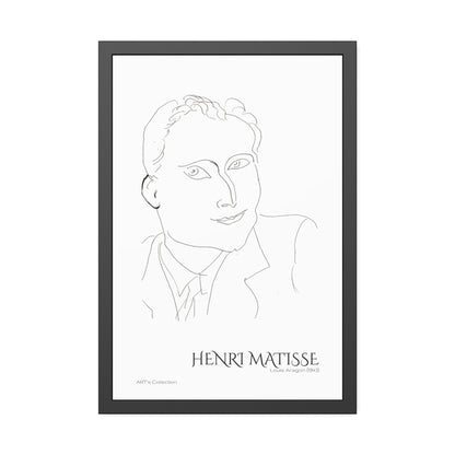 Louis Aragon (1943) by Henri Matisse / Affiche Encadrée série ART's Collection