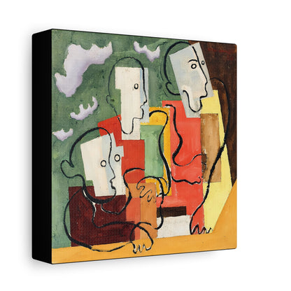Trois personnages (1928) by Louis Marcoussis / Reproduction Fine Art sur Toile / Large Epaisseur 3.2 cm - 1.25 inch