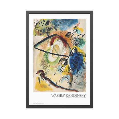 Watercolor IX with black lines (1913) by Wassily Kandinsky / Affiche Encadrée série ART's Collection