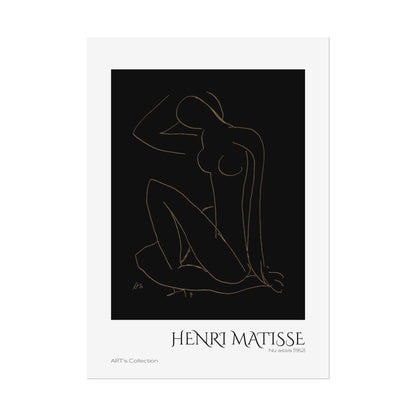 Nu assis (1952) version imposition by Henri Matisse / Affiche imprimée - Série ART's Collection