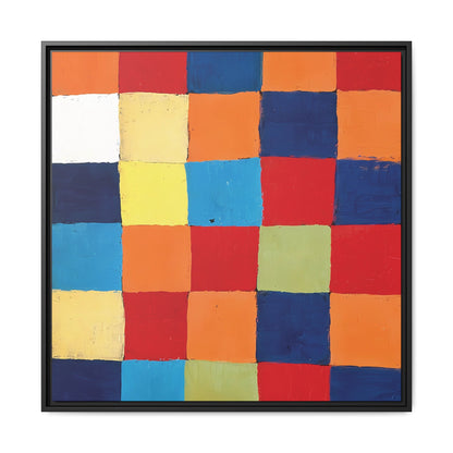 Color chart Qu1 (1930) by Paul Klee / Toile encadrée sur caisse américaine